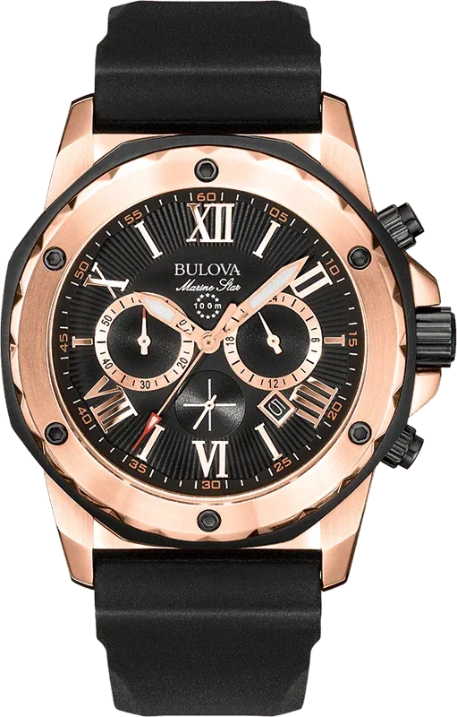 Bulova Marine Star Chronograph Quartz Mens Watch 98B104