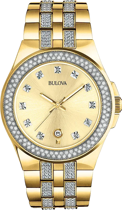 Bulova Crystal Quartz Mens Watch 98B174
