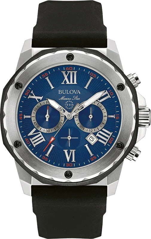 Bulova Marine Star Quartz Mens Watch 98B258