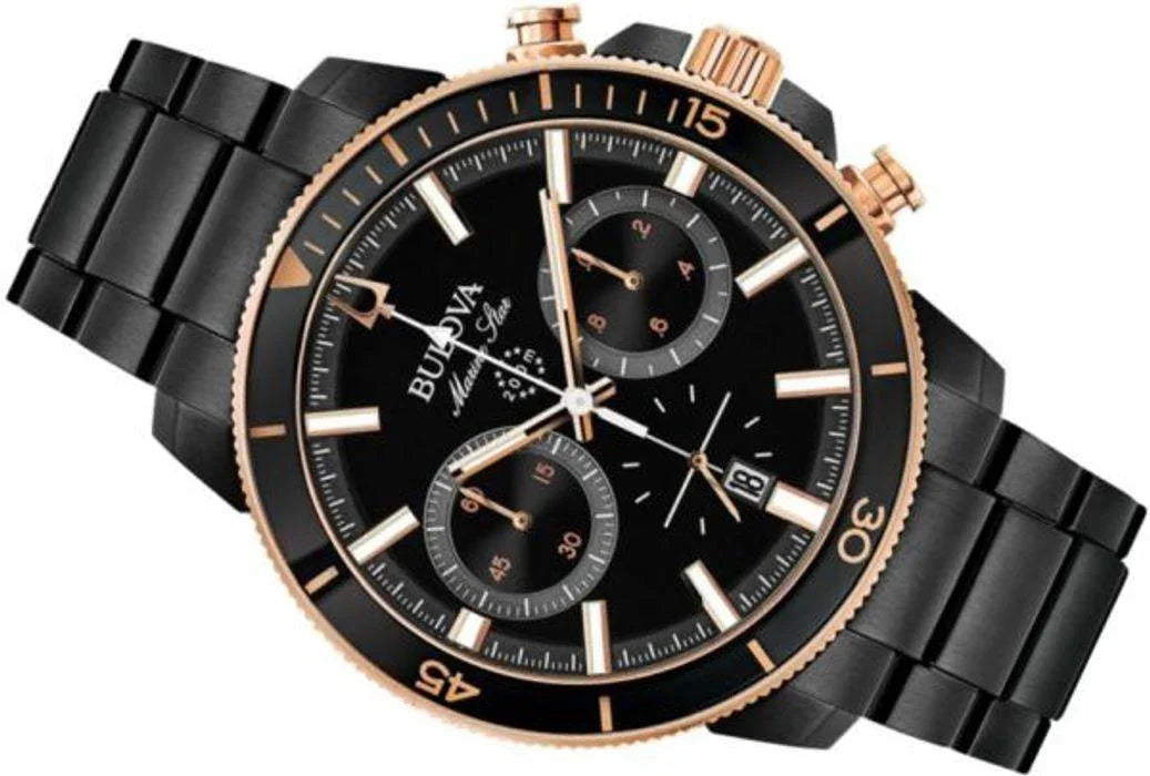 Bulova Marine Star Quartz Mens Watch 98B302