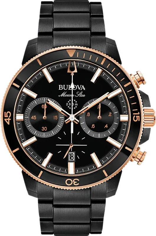 Bulova Marine Star Quartz Mens Watch 98B302