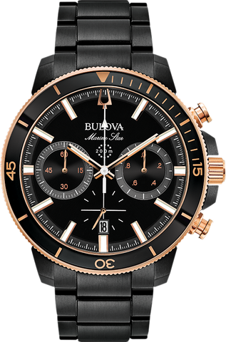Bulova Marine Star Quartz Mens Watch 98B302
