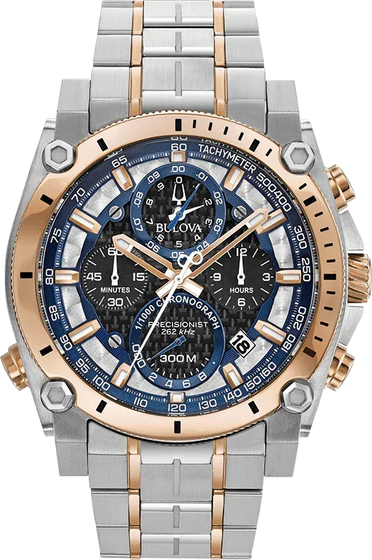 Bulova Precisionist Quartz Chronograph Mens Watch 98B317