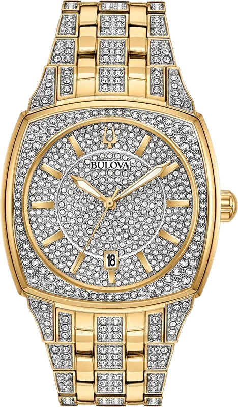 Bulova Crystal Quartz Mens Watch 98B323