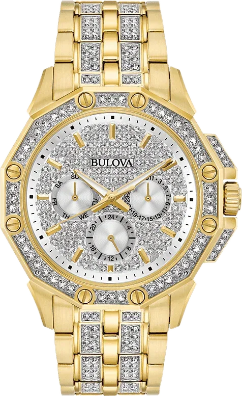 Bulova Crystal Quartz Mens Watch 98C126