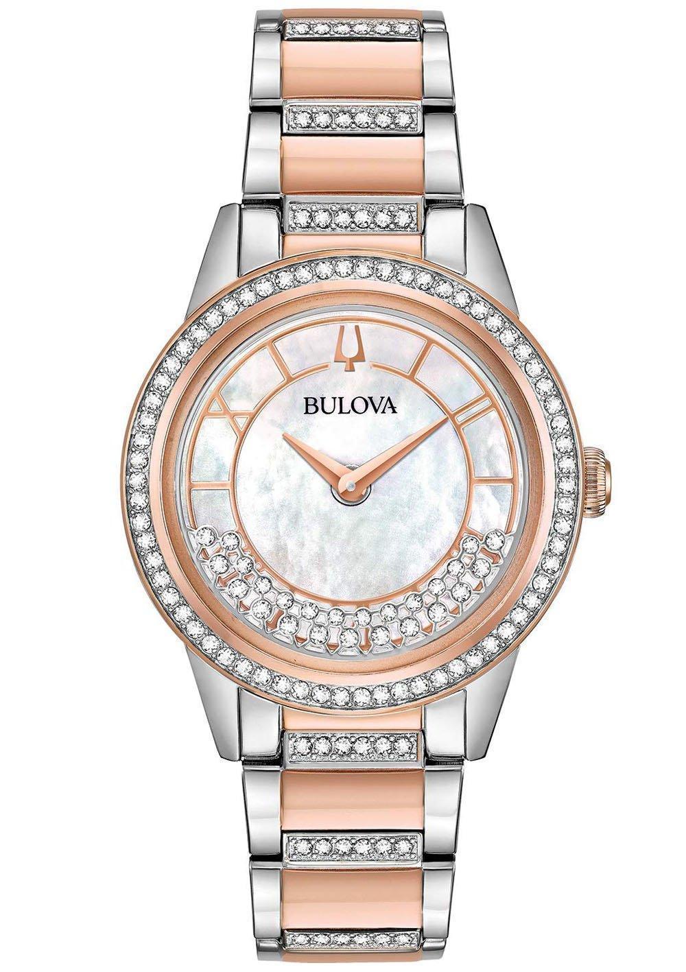 Bulova Crystal Quartz Turn Style Womens Watch 98L246