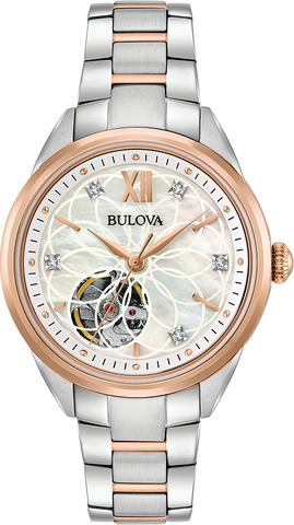 Bulova Classic Diamond Automatic Womens Watch 98P170