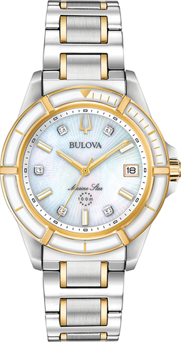 Bulova Marine Star Quartz Womens Watch 98P186