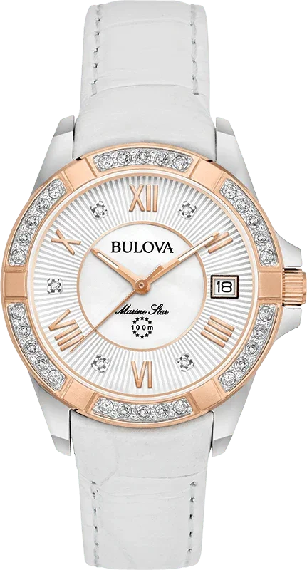 Bulova Marine Star Quartz Womens Watch 98R233