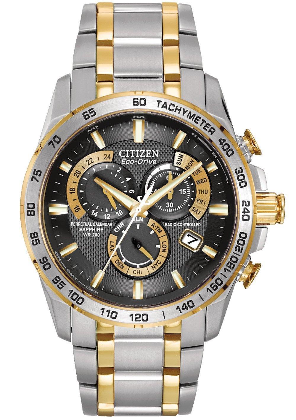 Citizen Eco Drive Perpetual Chrono A-T Mens Watch AT4004-52E