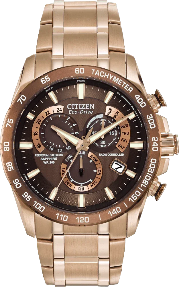 Citizen Eco Drive Perpetual Chrono A-T Mens Watch AT4106-52X