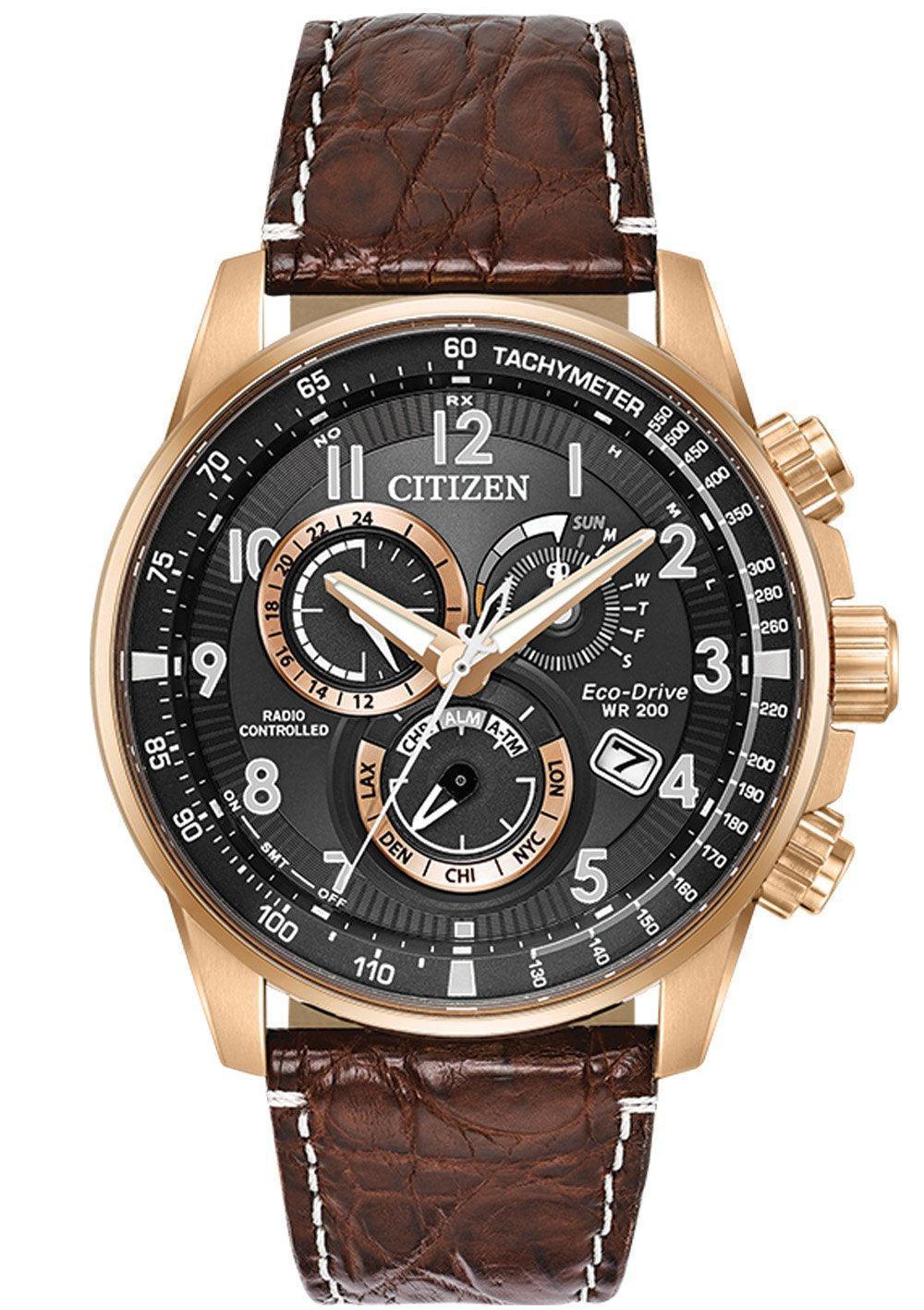 Citizen Eco Drive Perpetual Chrono A-T Mens Watch AT4133-09E