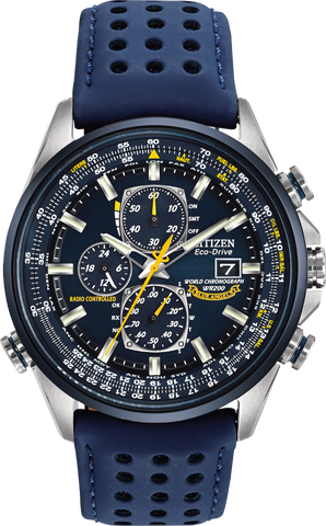 Citizen Eco Drive World Chronograph A-T Blue Angels Mens Watch AT8020-03L