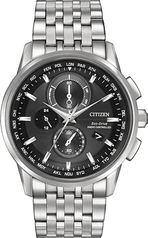 Citizen Eco Drive World Chronograph A-T Mens Watch AT8110-53E