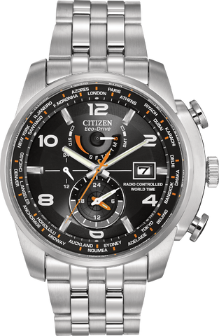 Citizen World Time A-T Eco-Drive Mens Watch AT9010-52E