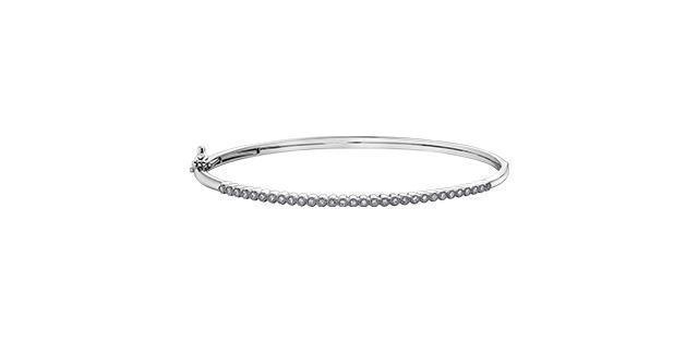 10K White Gold 0.24TDW Diamond Bangle