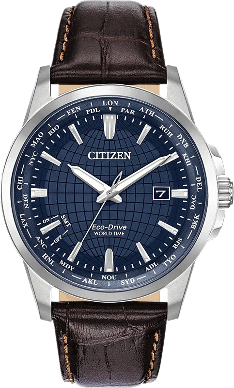 Citizen Eco Drive World Time Perpetual Calendar Mens Watch BX1000-06L