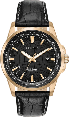 Citizen Eco Drive World Time Perpetual Calendar Men's Watch BX1003-08E
