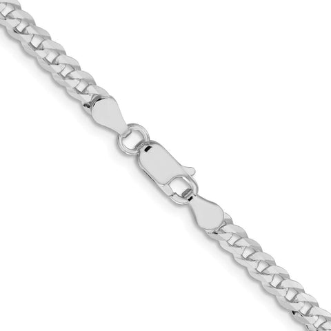 Sterling Silver 3.8mm Curb Link Italian Bracelet