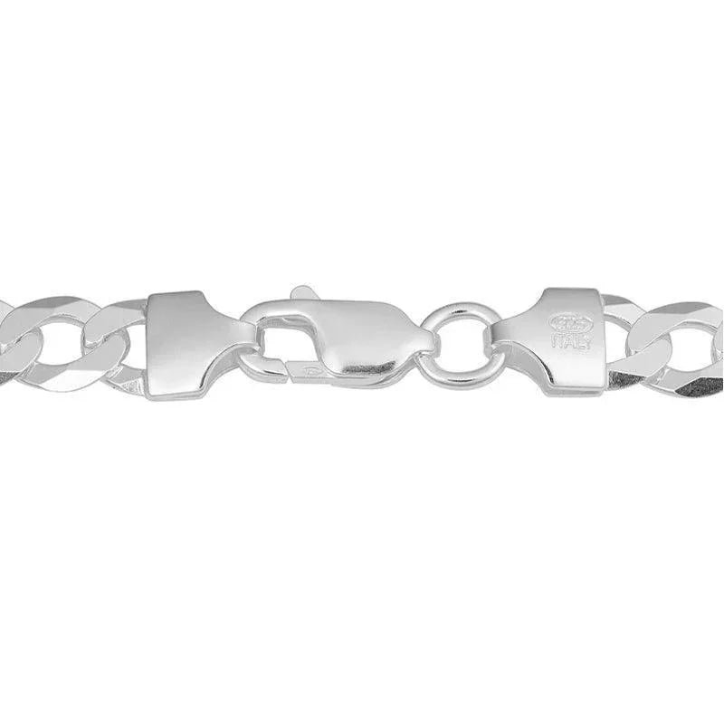 Sterling Silver 5.7mm Men&#39;s Curb Link Italian Bracelet