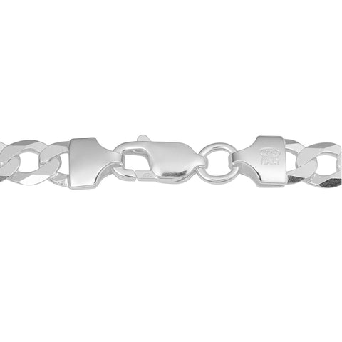 Sterling Silver 5.7mm Men's Curb Link Italian Bracelet