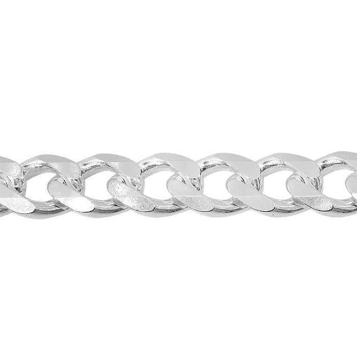 Sterling Silver 7.5mm Men&#39;s Curb Link Italian Bracelet