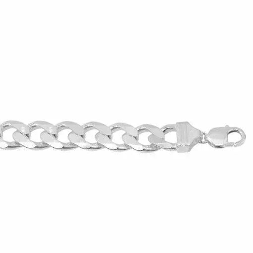 Sterling Silver 9.3mm Men&#39;s Curb Link Italian Bracelet