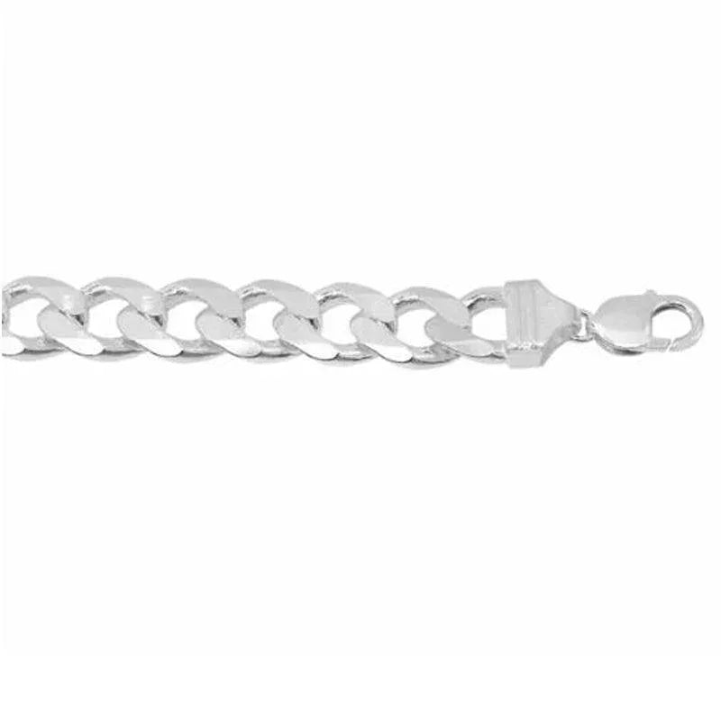 Sterling Silver 22&quot; 9.3mm Italian Mens Curb Link Chain