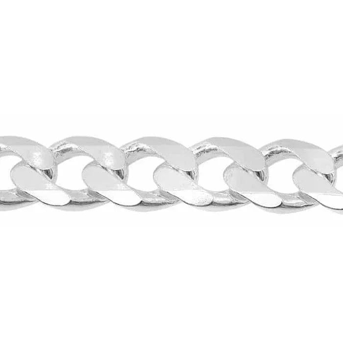 Sterling Silver Italian 24" 10.9mm Men's Curb Link Chain
