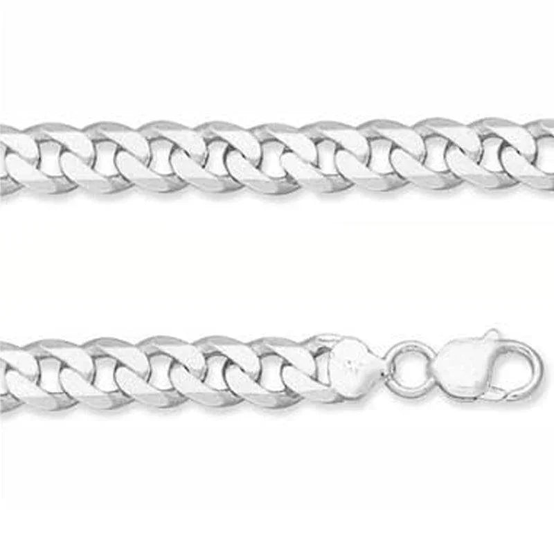 Sterling Silver Italian 24" 10.9mm Mens Curb Link Chain