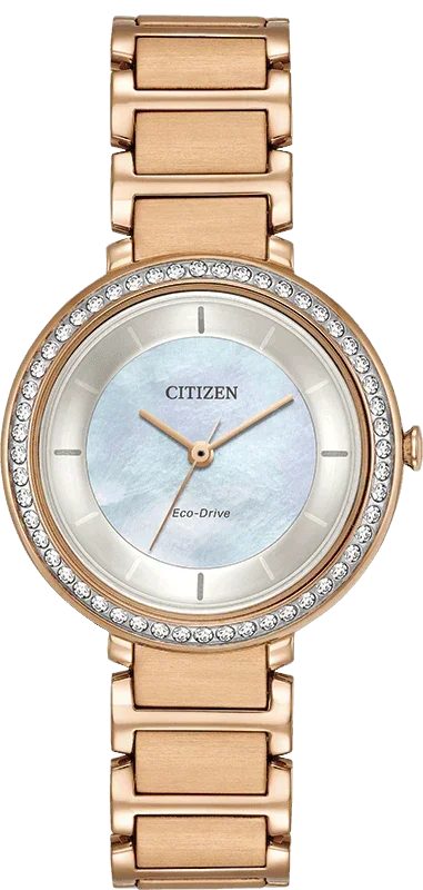 Citizen Eco Drive Silhouette Crystal Womens Watch EM0483-54D