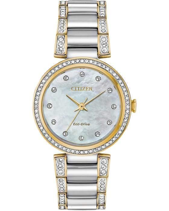 Citizen Eco Drive Silhouette Crystal Womens Watch EM0844-58D