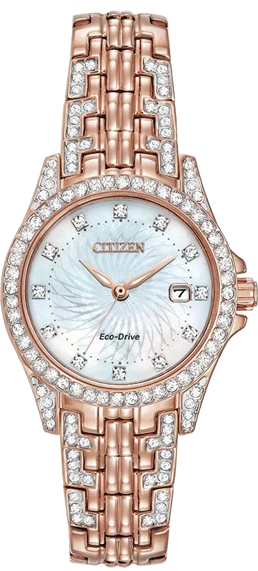 Citizen Eco Drive Silhouette Crystal Womens Watch EW1228-53D