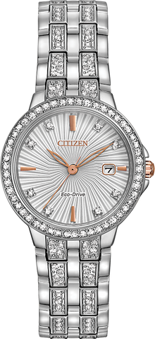 Citizen Eco Drive Silhouette Crystal Womens Watch EW2340-58A