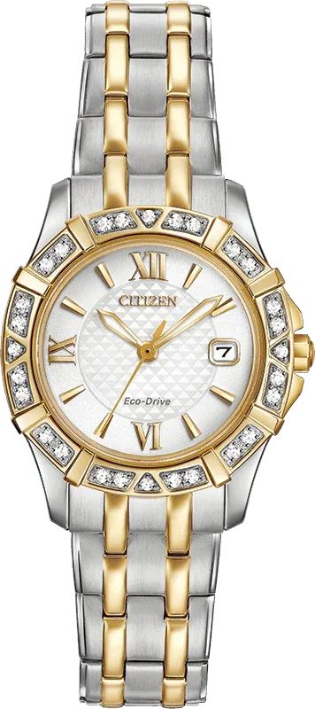 Citizen Eco Drive Silhouette Diamond Womens Watch EW2364-50A