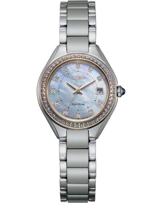 Citizen Eco Drive Silhouette Crystal Womens Watch EW2556-59Y