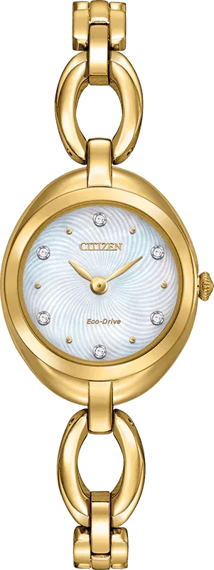 Citizen Eco Drive Silhouette Crystal Womens Watch EX1432-51D