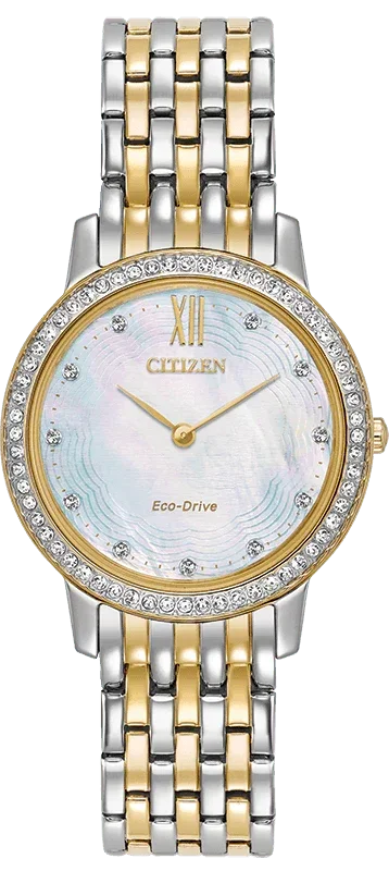 Citizen Eco Drive Silhouette Crystal Womens Watch EX1484-57D