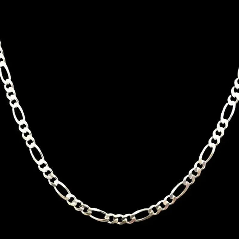 Sterling Silver 24&quot; 4.3mm Italian Figaro Link Chain