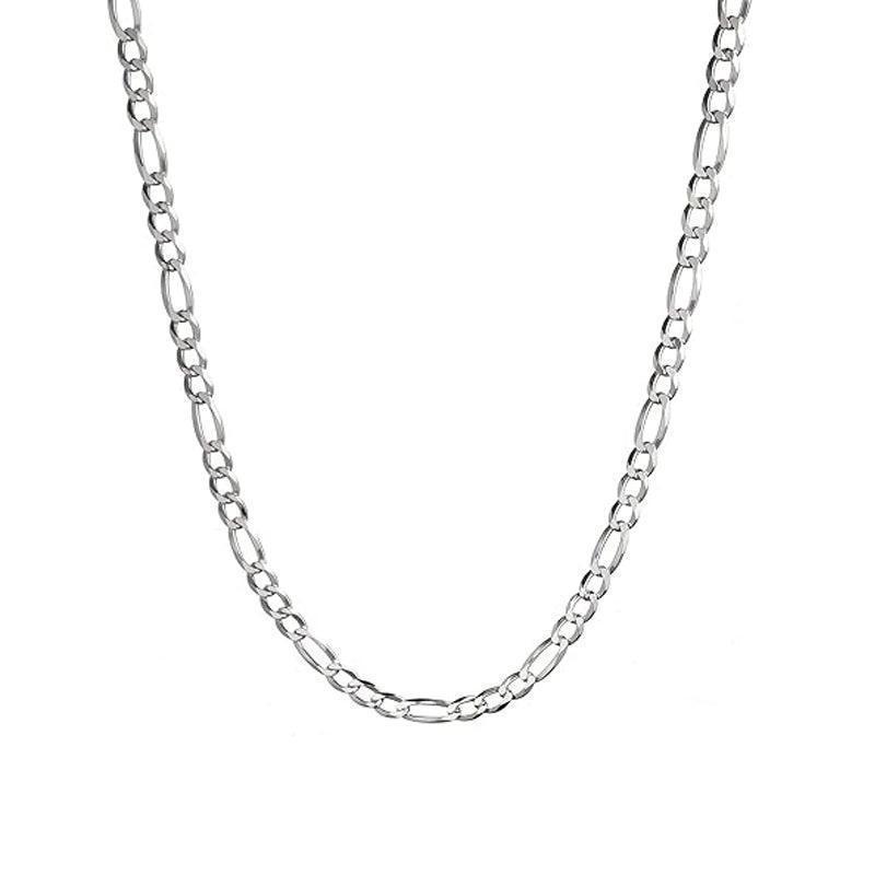 Sterling Silver 22" 4.3mm Italian Figaro Link Chain