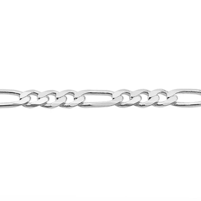 Sterling Silver 22&quot; 9.2mm Italian Men&#39;s Figaro Link Chain