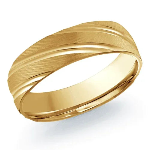 10, 14, 18 Karat 6mm Solid Gold High Polish Rounded Lux Band