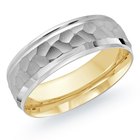 10, 14, 18 Karat 7mm Solid Gold High Polish Rounded Lux Band