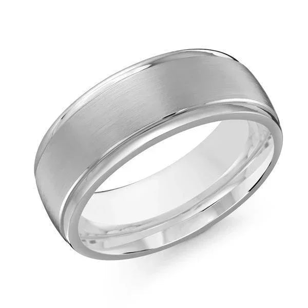 10, 14, 18 Karat 8mm Solid Gold High Polish Rounded Lux Band