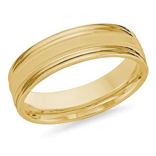 10, 14, 18 Karat 6mm Solid Gold High Polish Rounded Lux Band