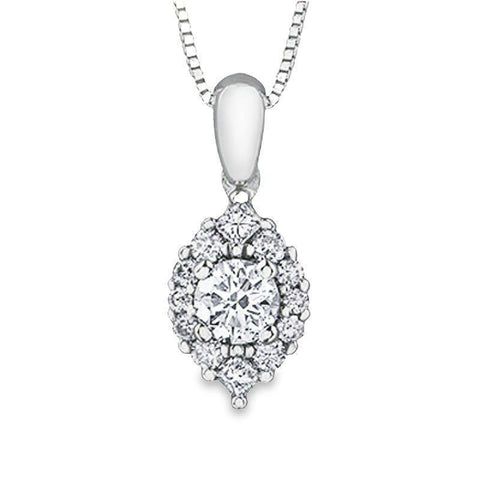 Radiant 0.32TDW Canadian Diamond Pendant in 10K White Gold