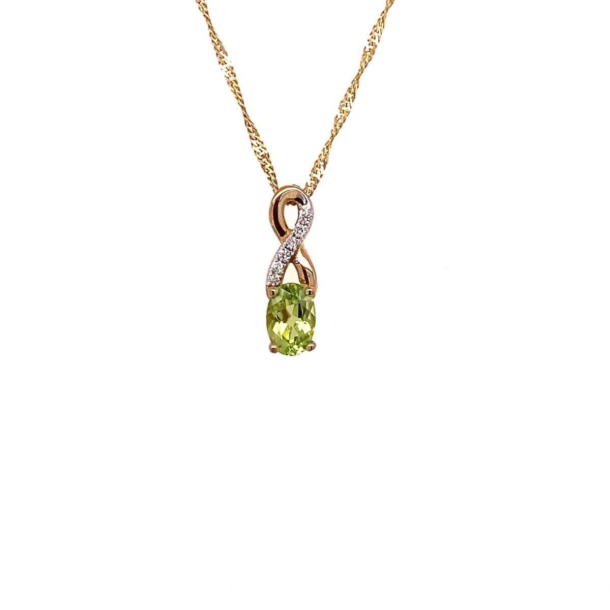 August Birthstone Pendant With 0.03TDW Diamond Accent Set in 10K Yellow Gold