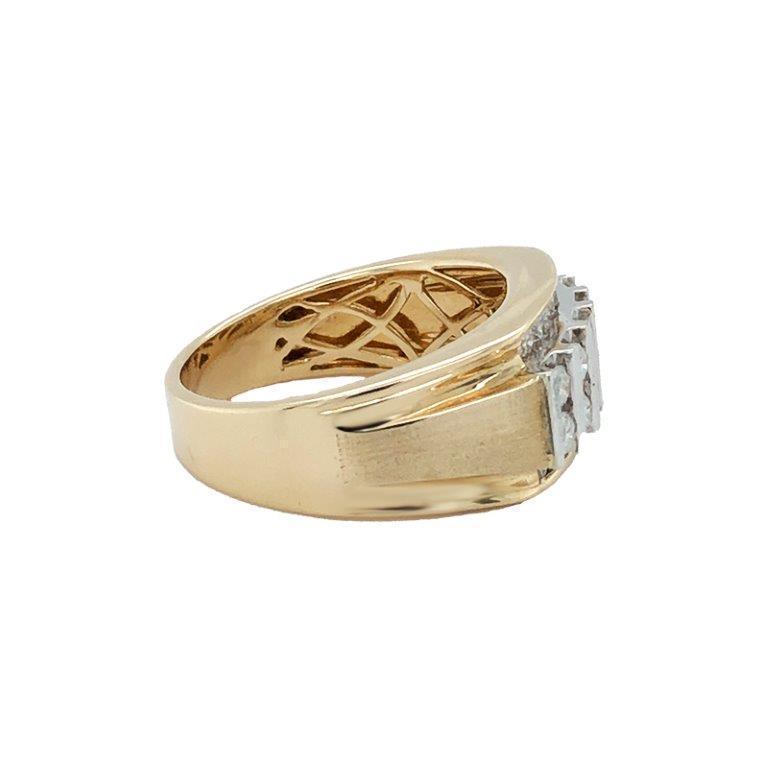 14K Yellow and White Gold 0.50TDW Diamond Men's Ring