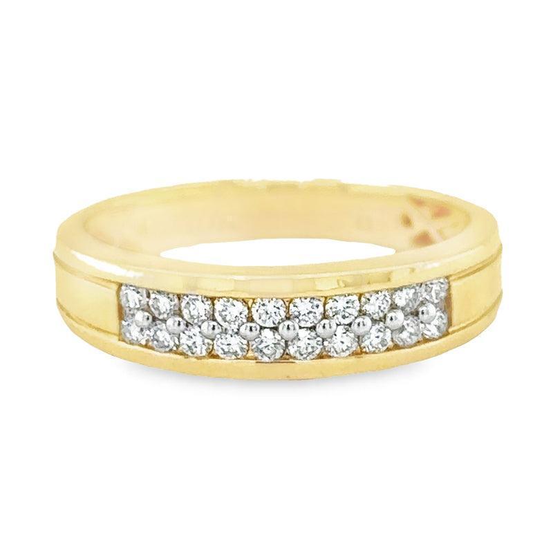 10K Yellow Gold 0.40TDW Diamond Mens Band