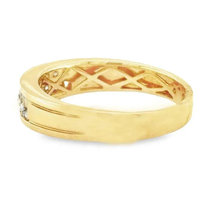 10K Yellow Gold 0.40TDW Diamond Mens Band